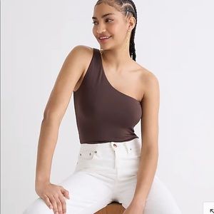 NWT J.Crew Brown one sleeve shirt